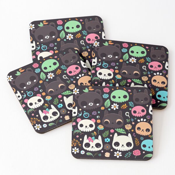 Item preview, Kawaii Skull Pattern designed and sold by IcarusPrints.