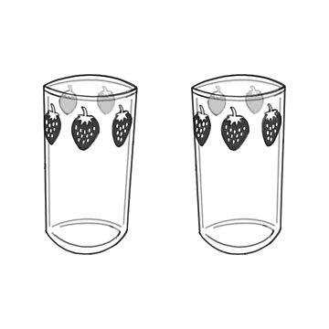 【Nanaページ】 Nana anime strawberry glasses (black and white)