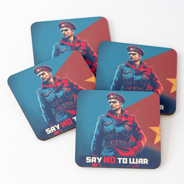 Item preview, Soviet Union military officer saying NO to war a communist propaganda designed and sold by ArtifactVault.