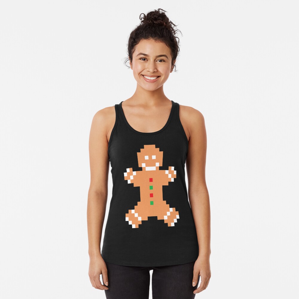 Pixel art natal gingerbread man ícone de vetor de biscoito de natal para  jogo de 8 bits em fundo branco