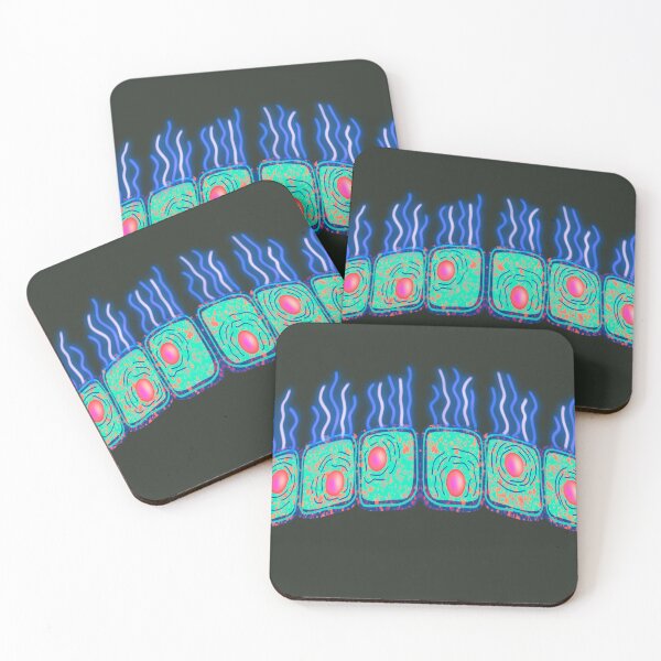 Item preview, Comic cuboid cells, blue version, grey background designed and sold by Osher-BioArt.