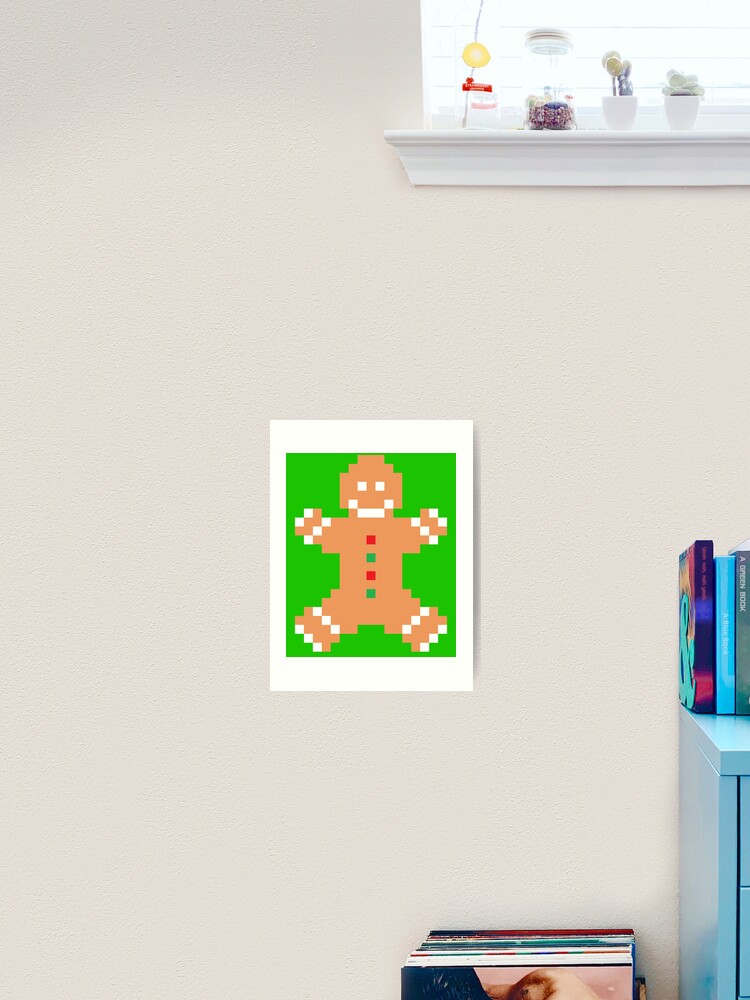 Pixel art natal gingerbread man ícone de vetor de biscoito de natal para  jogo de 8 bits em fundo branco