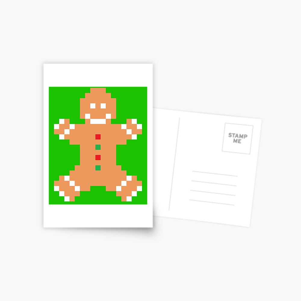 Pixel art natal gingerbread man ícone de vetor de biscoito de natal para  jogo de 8 bits em fundo branco