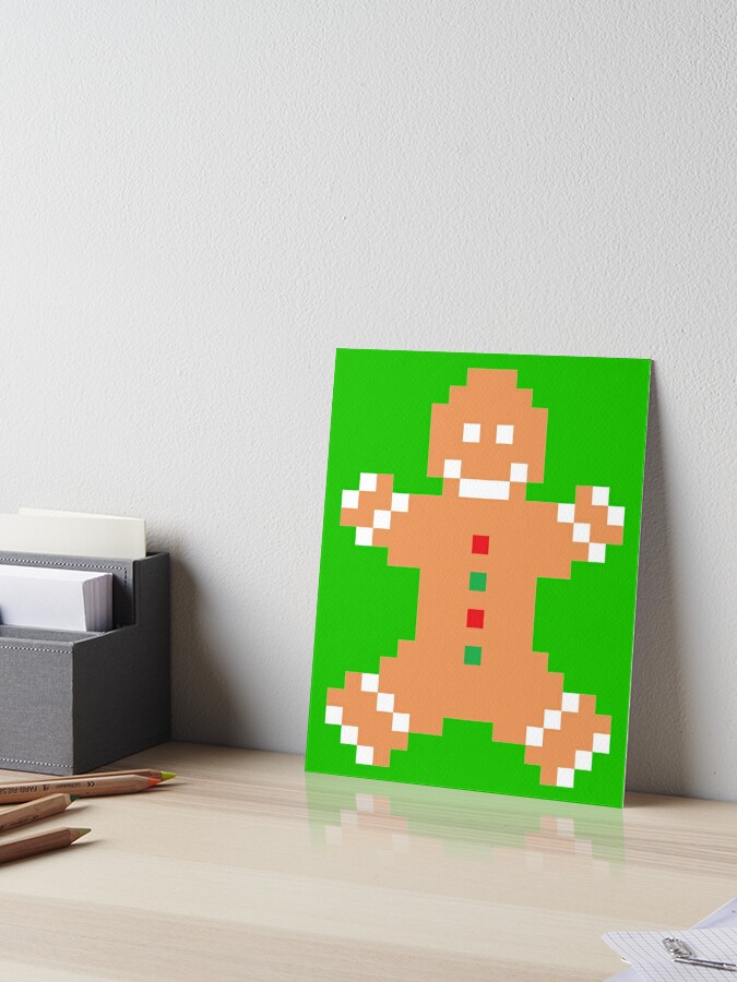 Pixel art natal gingerbread man ícone de vetor de biscoito de natal para  jogo de 8 bits em fundo branco