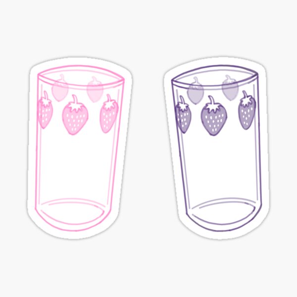 Nana anime strawberry glasses pink and purple Sticker for Sale by  littleaxii  Redbubble