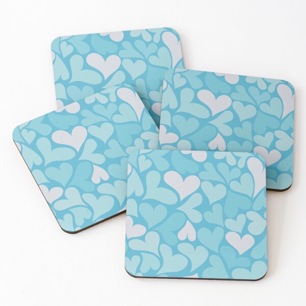 Item preview, Cute Valentine's Aquamarine Ocean Blue Hearts designed and sold by WeArePear.