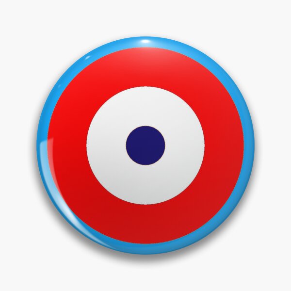 Item preview, Red white blue 60s repeat pattern Retro Mod roundel designed and sold by ModSupporters.