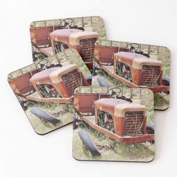 Item preview, Old Farm Vehicle with Tire Off designed and sold by Martha Sherman.