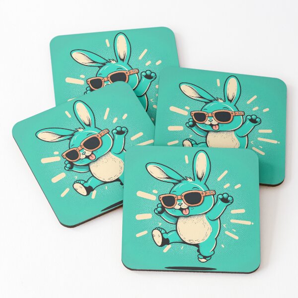 Item preview, Happy bunny jumps in the air designed and sold by randrdesign.