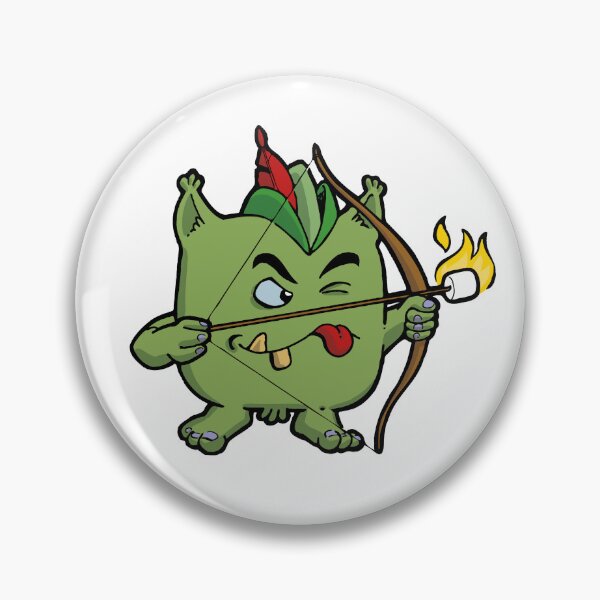 Item preview, Little green monster that shoots with an archery designed and sold by Guillaume Desbiolles.