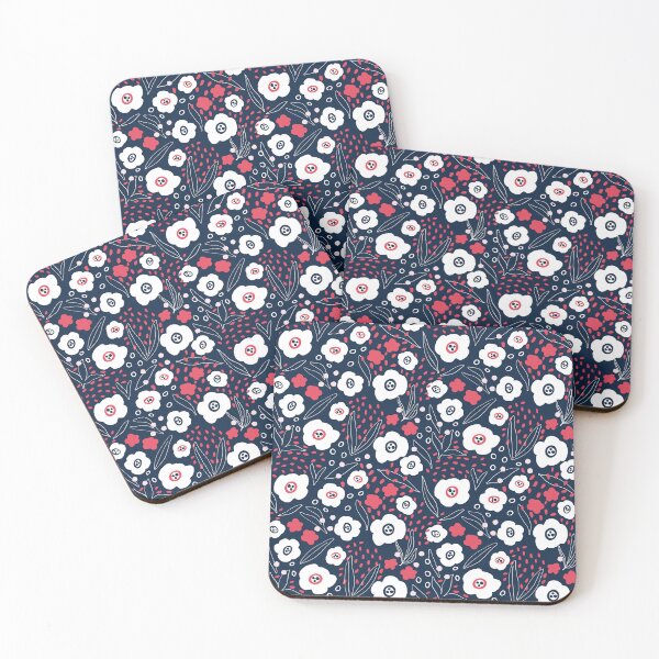 Item preview, Red, Blue, white floral designed and sold by DesignsbyRoochita Studio.