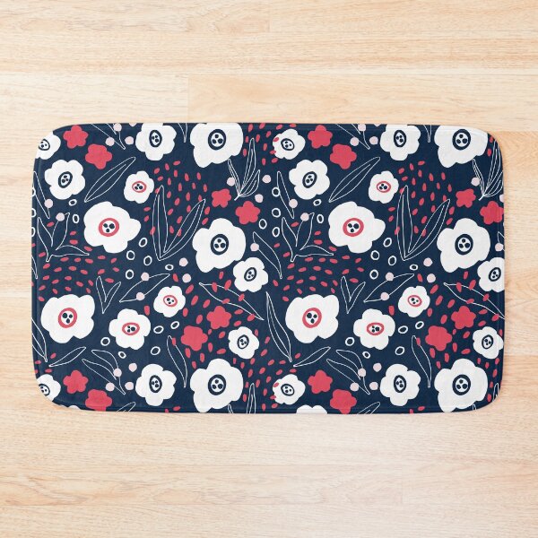 Item preview, Red, Blue, white floral designed and sold by DesignsbyRoochita Studio.