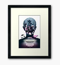 Stranger Things Silhouette Framed Print