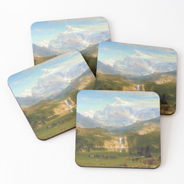 Item preview, The Rocky Mountains, Lander's Peak by Albert Bierstadt: Painting Artwork Enhanced For Brighter Colors  designed and sold by MonochromaKey.