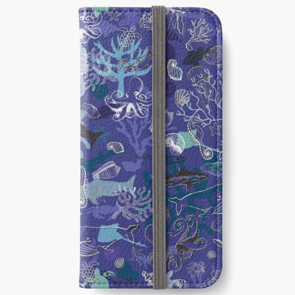 Ocean Colour Scene - blue - Nautical design by Cecca Designs iPhone Wallet
