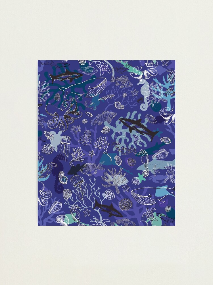 Alternate view of Ocean Colour Scene - blue - Nautical design by Cecca Designs Photographic Print