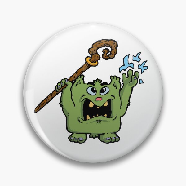 Item preview, Little magician green monster designed and sold by Guillaume Desbiolles.