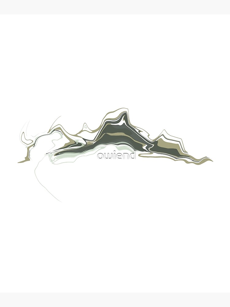 Abstract Green Mountains - Abstract Lines and Shapes by owiend