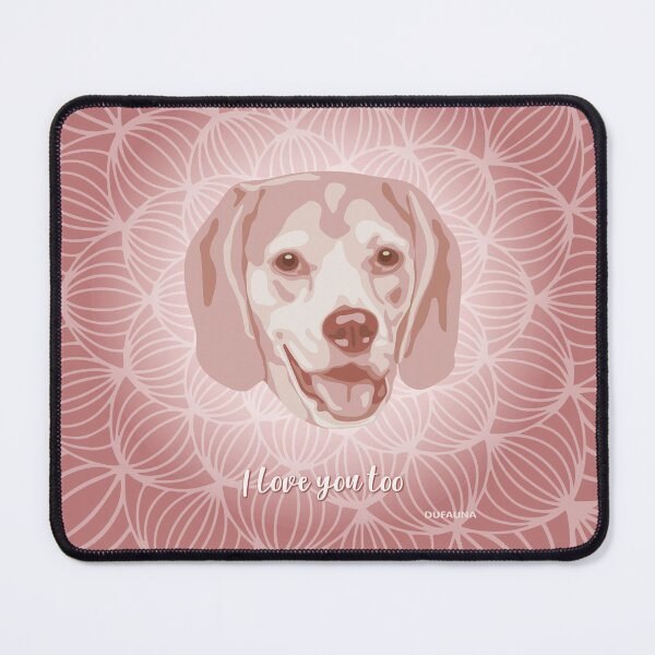 Item preview, Beagle Pink Blush Face "I love you too" designed and sold by DuFauna.