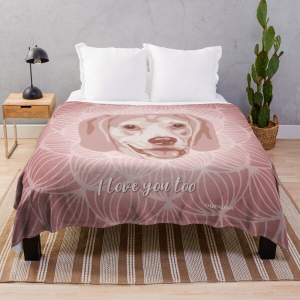 Item preview, Beagle Pink Blush Face "I love you too" designed and sold by DuFauna.