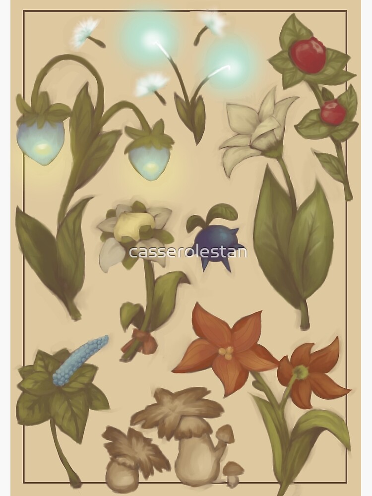 "flowers of mondstadt " Poster for Sale by casserolestan Redbubble