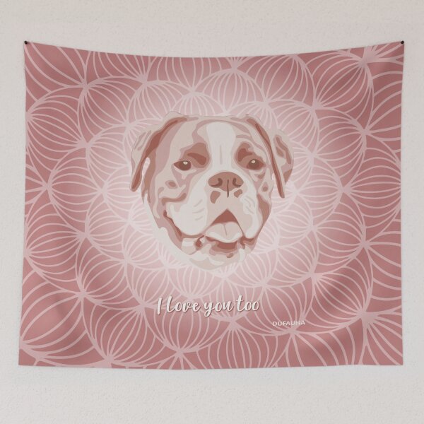 Item preview, Boxer Pink Blush Face "I love you too" designed and sold by DuFauna.