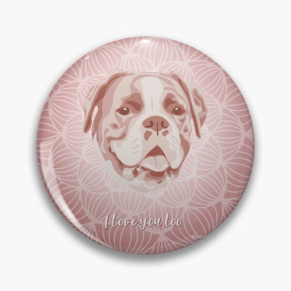 Item preview, Boxer Pink Blush Face "I love you too" designed and sold by DuFauna.