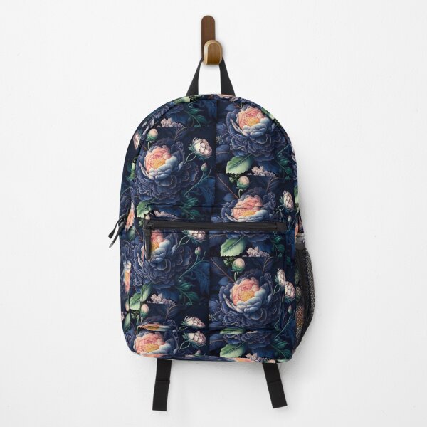 Item preview, Navy Floral Tile designed and sold by i-ImagineArtist.