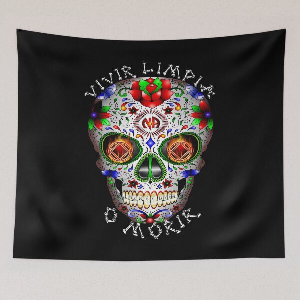 Item preview, NA Sugar Skull Vivir Limpia O Morir designed and sold by NA-WEARS.