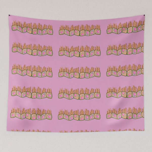 Item preview, Curly cuboid cell culture, pink background designed and sold by Osher-BioArt.