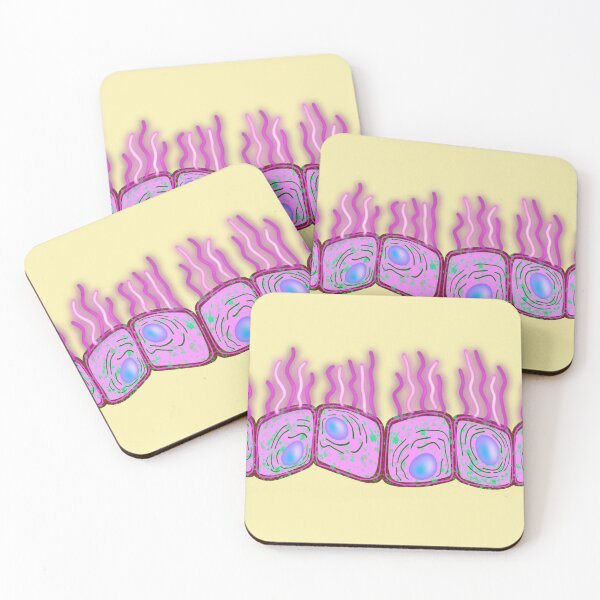 Item preview, Curly cuboid cell culture, pink version, YELLOW BACKGROUND designed and sold by Osher-BioArt.