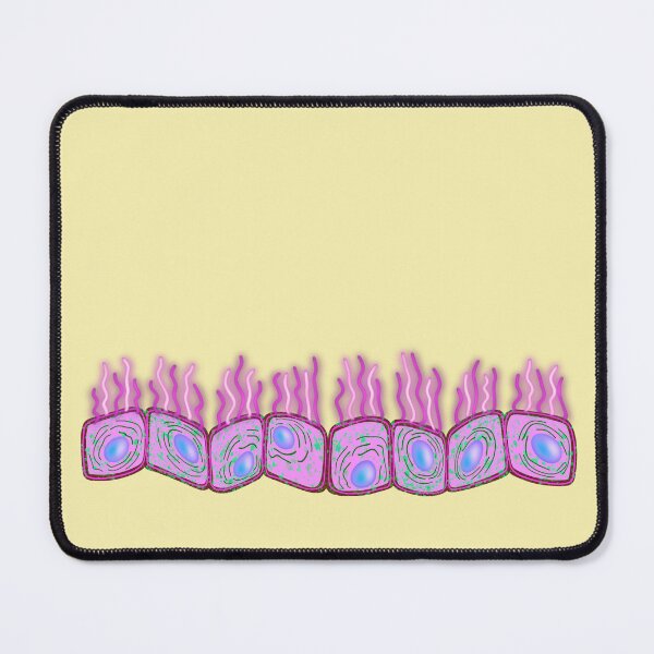 Item preview, Curly cuboid cell culture, pink version, YELLOW BACKGROUND designed and sold by Osher-BioArt.
