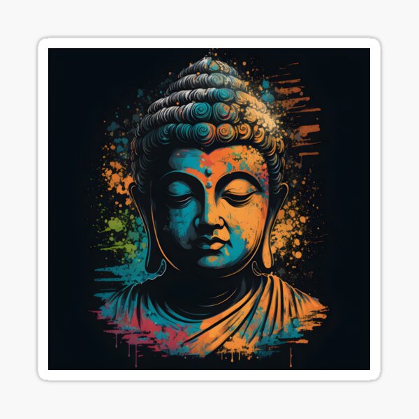 Item preview, Meditating Buddha in colour designed and sold by randrdesign.