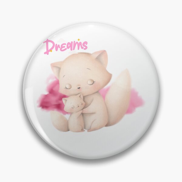 Item preview, Cuddeling Cats, Cute Fluffy Mom And Kitten Cuddeling, Pink Dreams Sleeping designed and sold by adembulut.