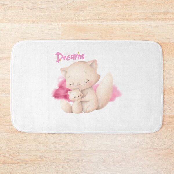 Item preview, Cuddeling Cats, Cute Fluffy Mom And Kitten Cuddeling, Pink Dreams Sleeping designed and sold by adembulut.