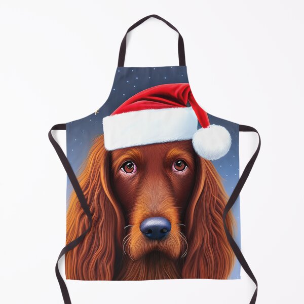 Artikelvorschau, Weihnachtsirischer Setter, der einen Sankt-Hut trägt entworfen und verkauft von ZenEverAI.