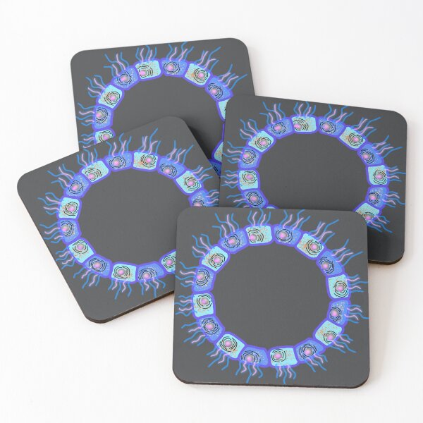 Item preview, Circular cuboid cells, GREY BACKGROUND designed and sold by Osher-BioArt.