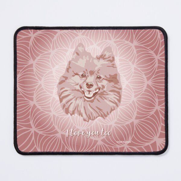 Item preview, Pomeranian Pink Blush Smiling Face "I love you too" designed and sold by DuFauna.