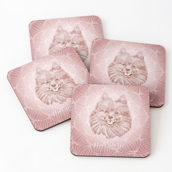 Item preview, Pomeranian Pink Blush Smiling Face "I love you too" designed and sold by DuFauna.