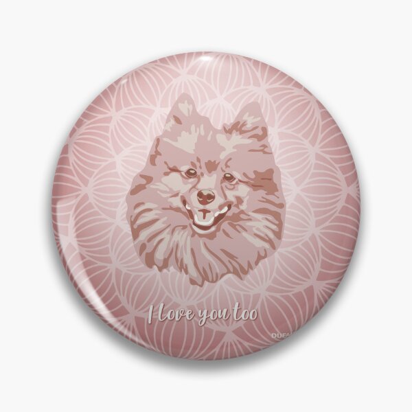 Item preview, Pomeranian Pink Blush Smiling Face "I love you too" designed and sold by DuFauna.