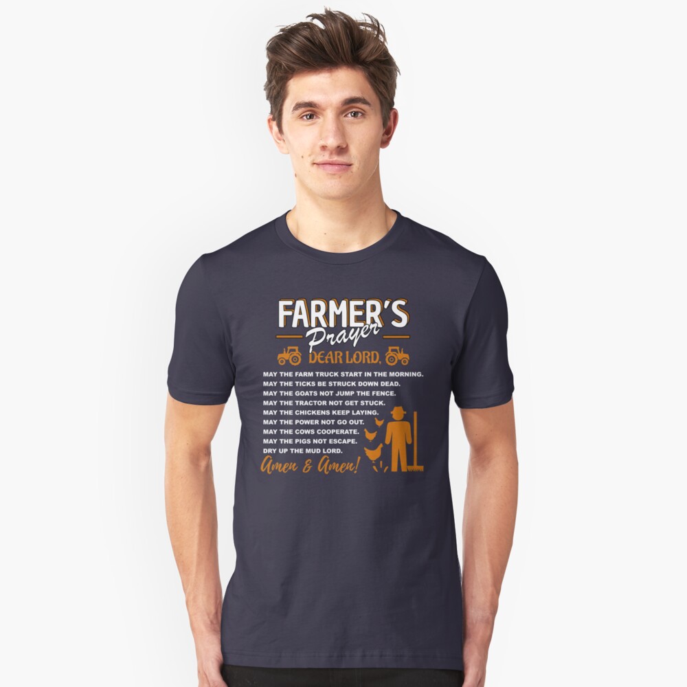Sustainable Farming Farmer's Prayer T-Shirt Slim Fit T-Shirt