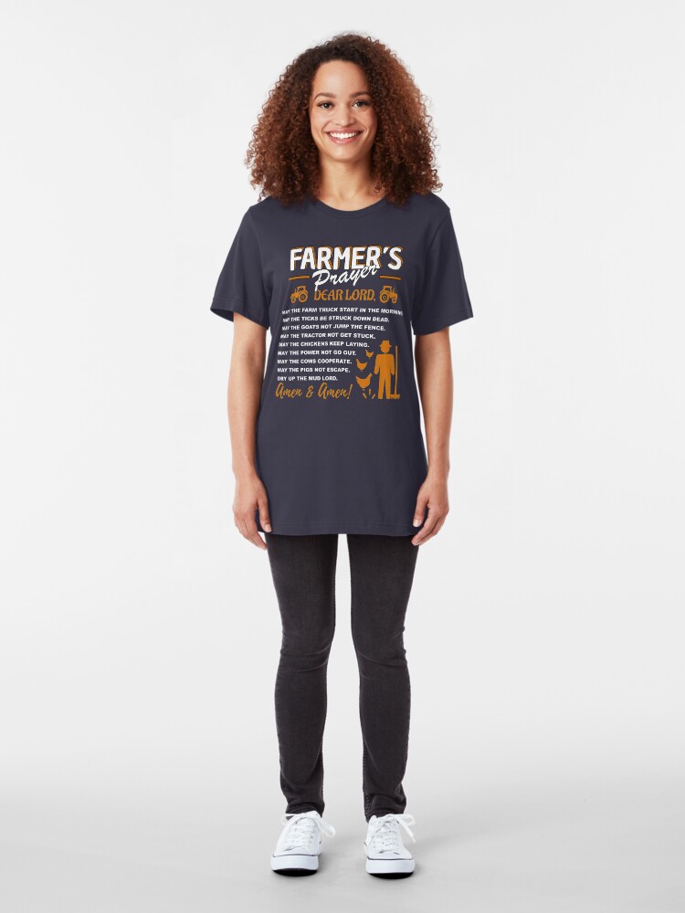 Alternate view of Sustainable Farming Farmer's Prayer T-Shirt Slim Fit T-Shirt