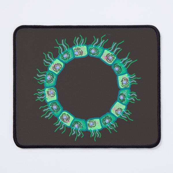 Item preview, Circular cuboid cells, GREEN VERSION, GRAY BACKGROUND designed and sold by Osher-BioArt.