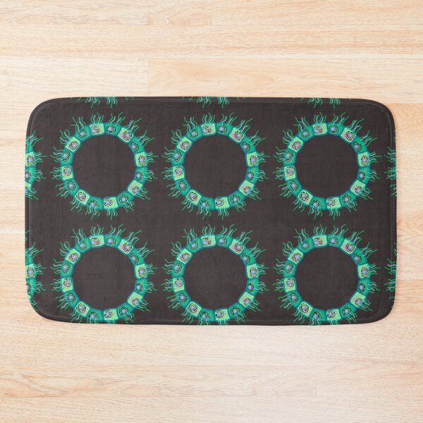 Item preview, Circular cuboid cells, GREEN VERSION, GRAY BACKGROUND designed and sold by Osher-BioArt.