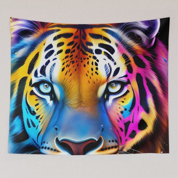 Item preview, Urban Graffiti Tiger Oil Painting Splattered designed and sold by SableSyndciate.