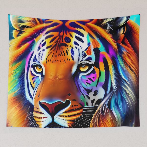 Item preview, Urban Graffiti Tiger Oil Painting Splattered designed and sold by SableSyndciate.
