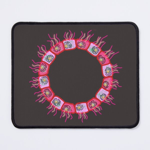 Item preview, Circular cuboid cells, RED VERSION, GRAY BACKGROUND designed and sold by Osher-BioArt.