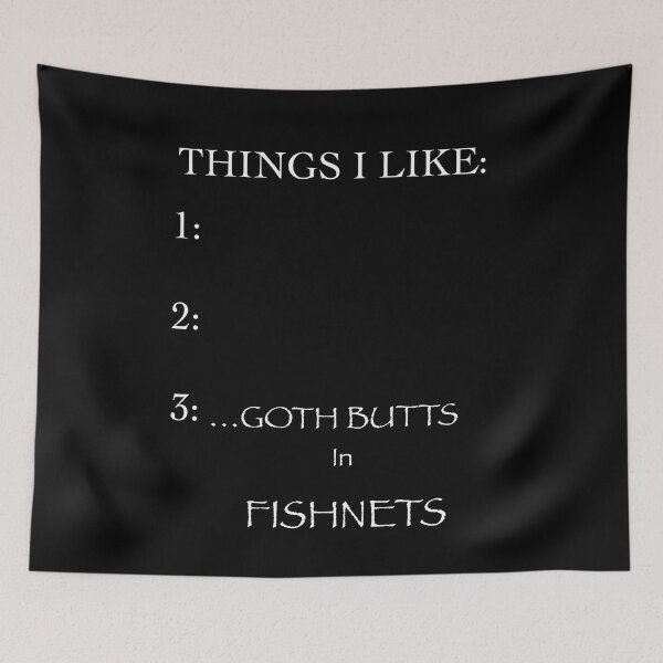 Item preview, I like Goth Butts In Fishnets (Dark Fabrics) designed and sold by MykeRose.