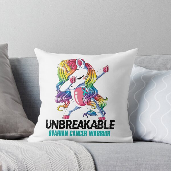 Item preview, Ovarian Cancer Awareness - Unicorn Ovarian Cancer Warrior Ribbon UNBREAKABLE designed and sold by Fernandezf.