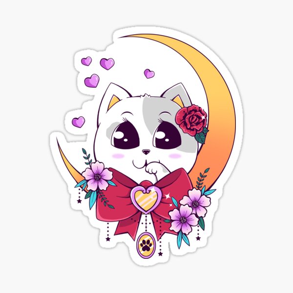 Romantic Cat Sticker